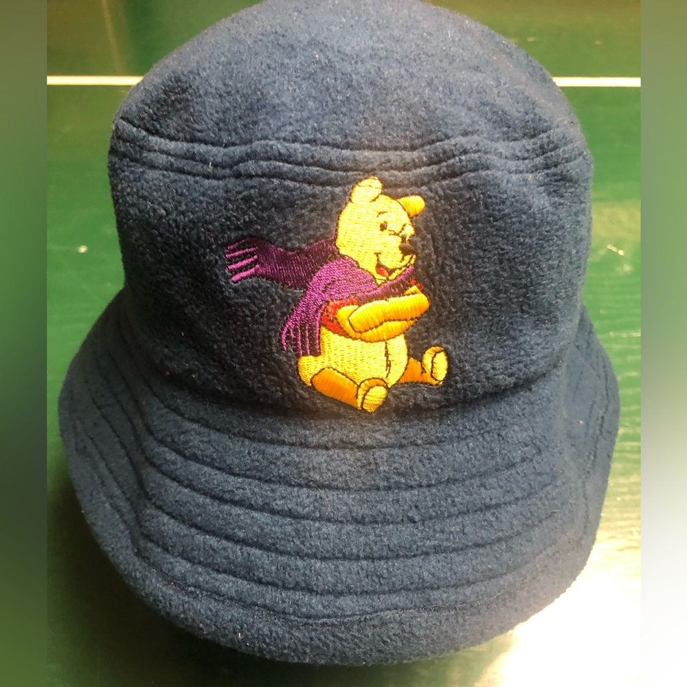Disneyland Goofy's Hat Co. Hat Adult Blue Winnie The Pooh Bear Fleece